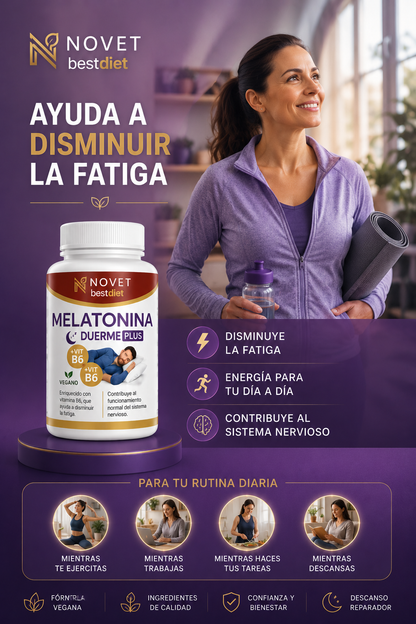 SUP Melatonina Duerme Plus 60 Cápsulas – Sueño Profundo y Reparador
