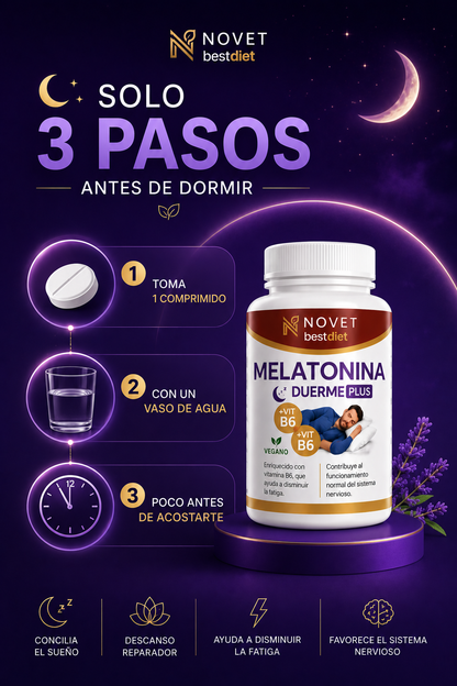SUP Melatonina Duerme Plus 60 Cápsulas – Sueño Profundo y Reparador